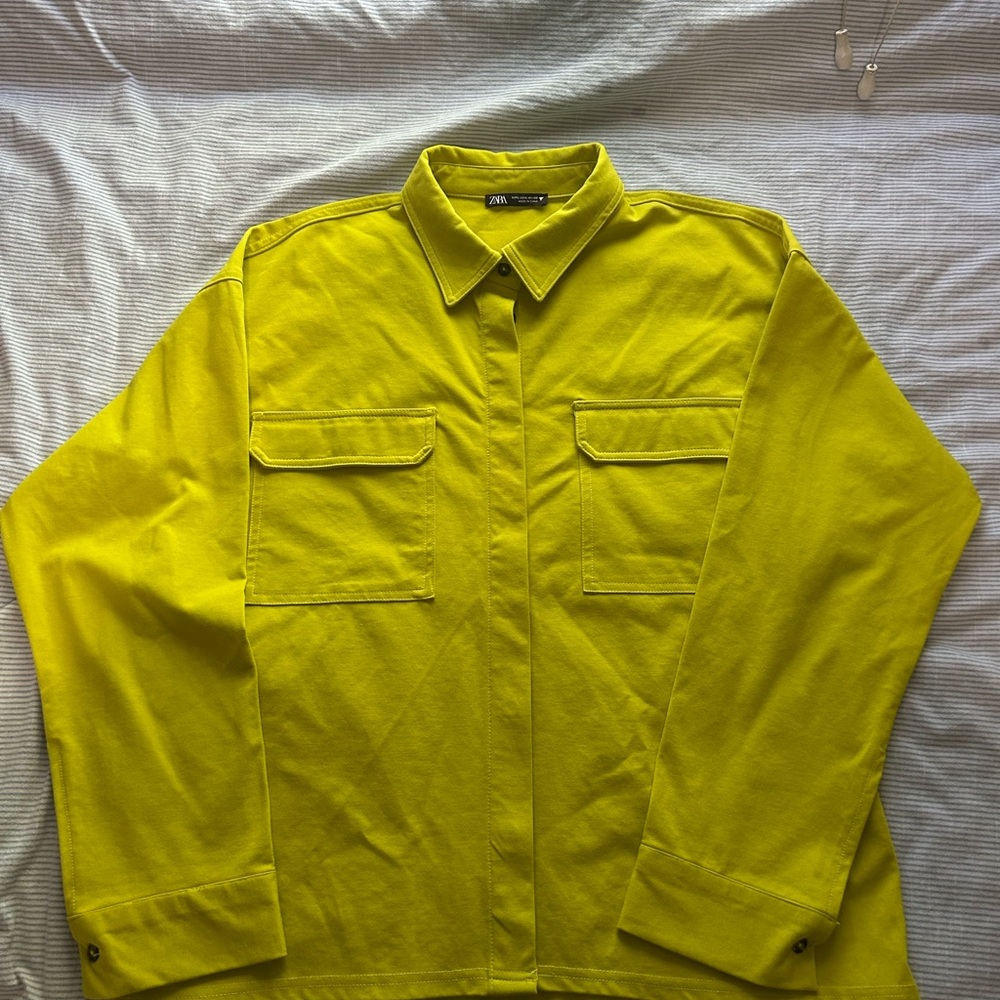 Zara Women's Vibrant chartreuse shirt